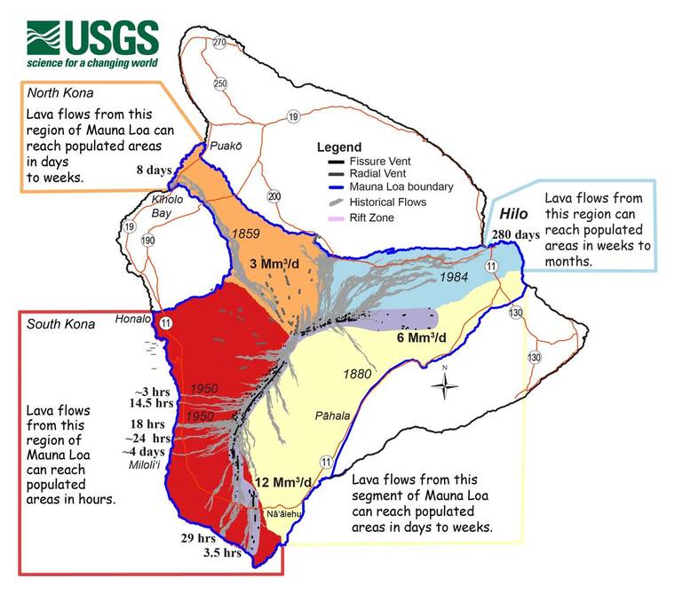 Big Island Volcano Lava Flow Map&nbsp;Package