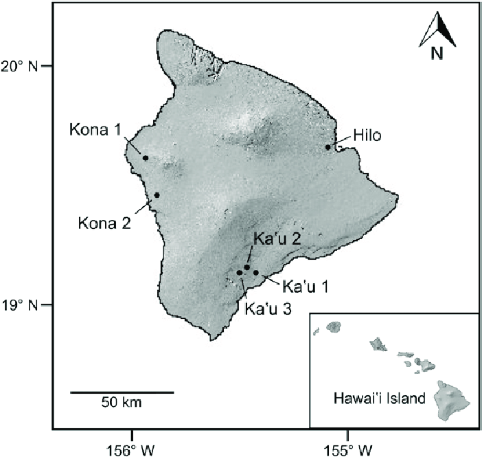 Map Of Kona Coffee Farms Packages
