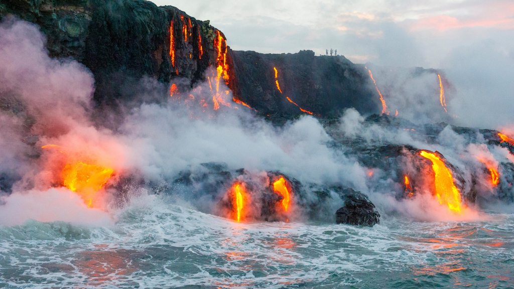 Exploring Big Island Volcano Lava Flow